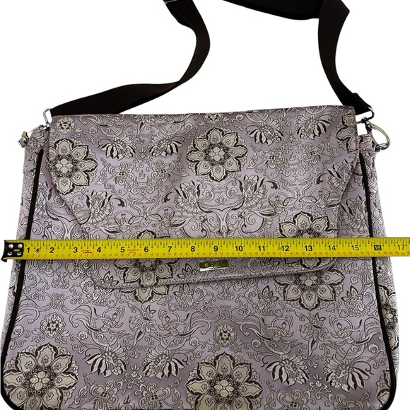 Abby Elegant Floral Laptop/Crossbody Shoulder Bag - Picture 2 of 6